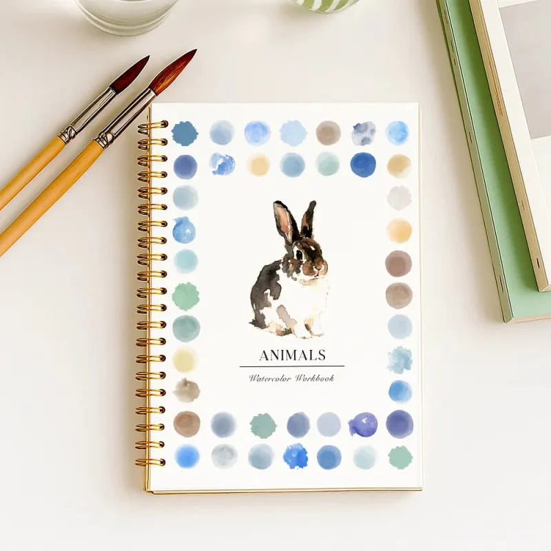 🖼️Cahier de Peinture Aquarelle 💕 Adapté aux Débutants
