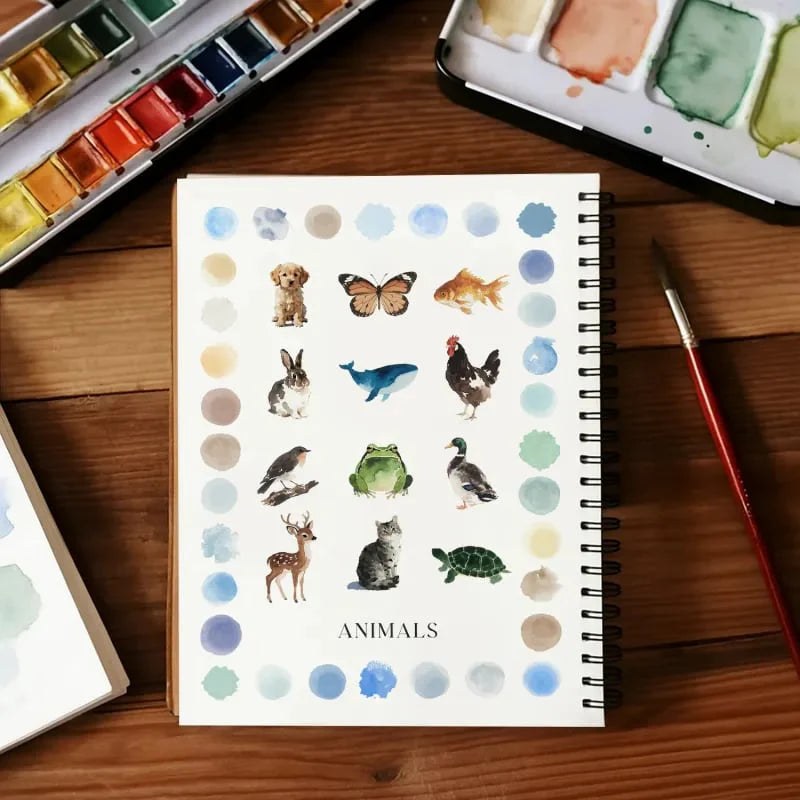 🖼️Cahier de Peinture Aquarelle 💕 Adapté aux Débutants