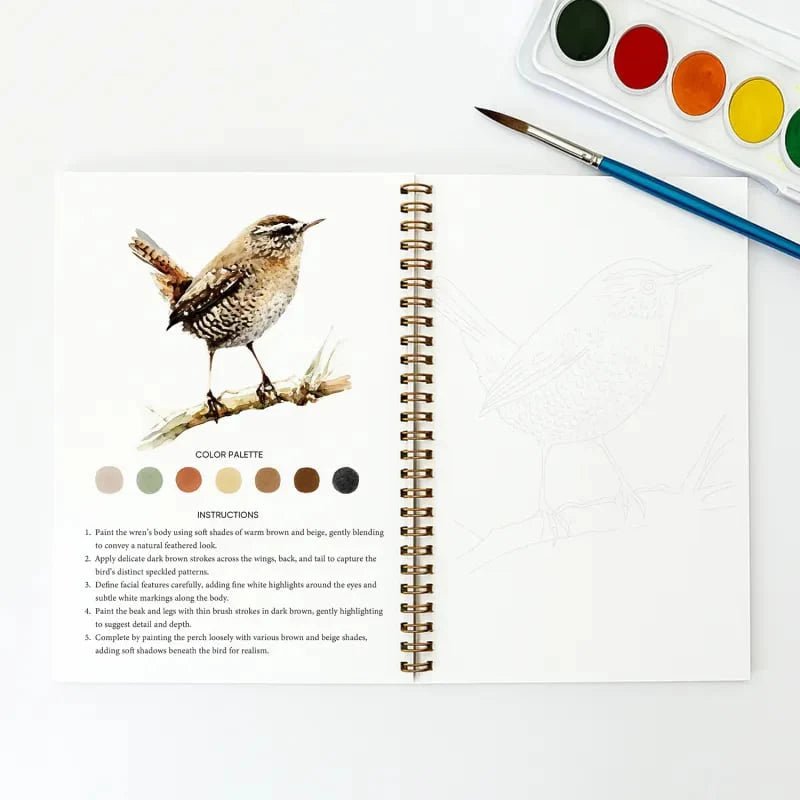 🖼️Cahier de Peinture Aquarelle 💕 Adapté aux Débutants