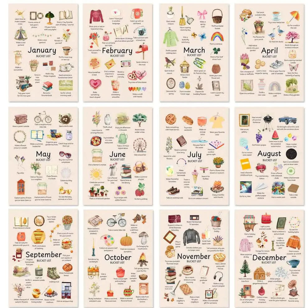 ✨Calendrier Spiral 2026 : Ralentir et Savourer les Saisons📅