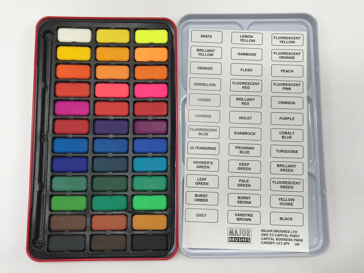 Set d’aquarelles professionnelles 24/36 couleurs pigmentées pour la peinture à l’aquarelle avec pinceau et papier aquarelle, ensemble de peinture