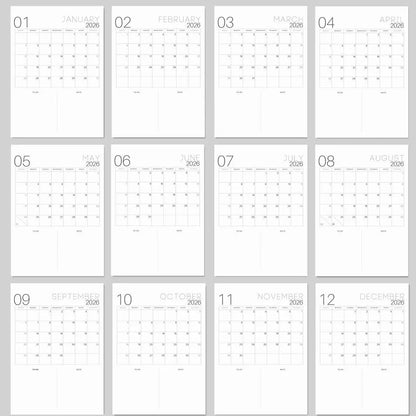 ✨Calendrier Spiral 2026 : Ralentir et Savourer les Saisons📅