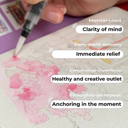 🖼️Set de Peinture Aquarelle 💕 Adapté aux Débutants