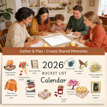 ✨Calendrier Spiral 2026 : Ralentir et Savourer les Saisons📅